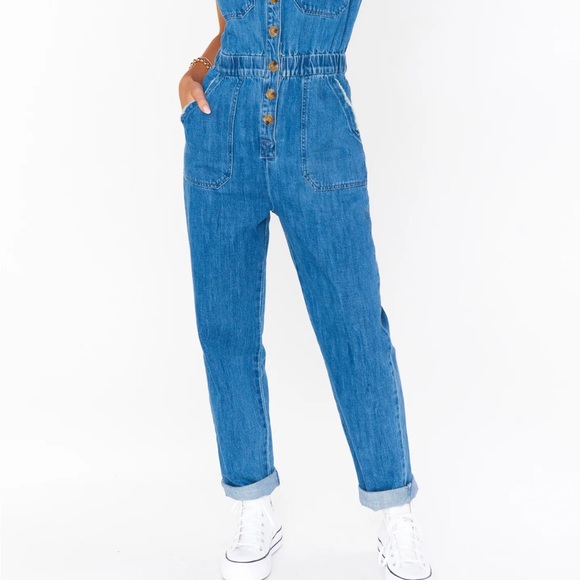 Show Me Your Mumu Denim Cannon Jumpsuit - Picture 2 of 14